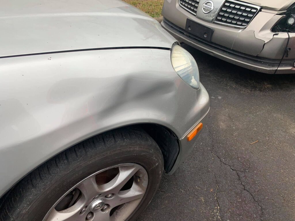 Silver 4-Door Large Dent Repair