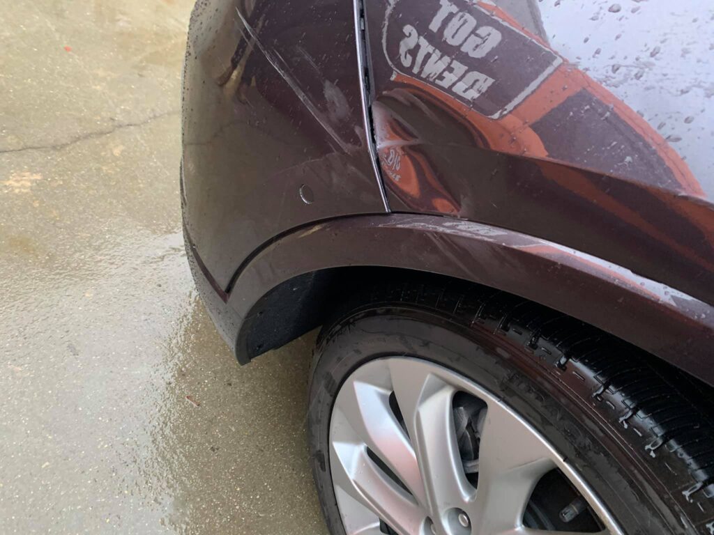 Black Wheel Well Dent and Ding Removal