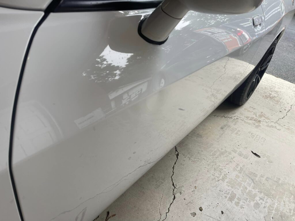 White Door Paintless Dent Repair