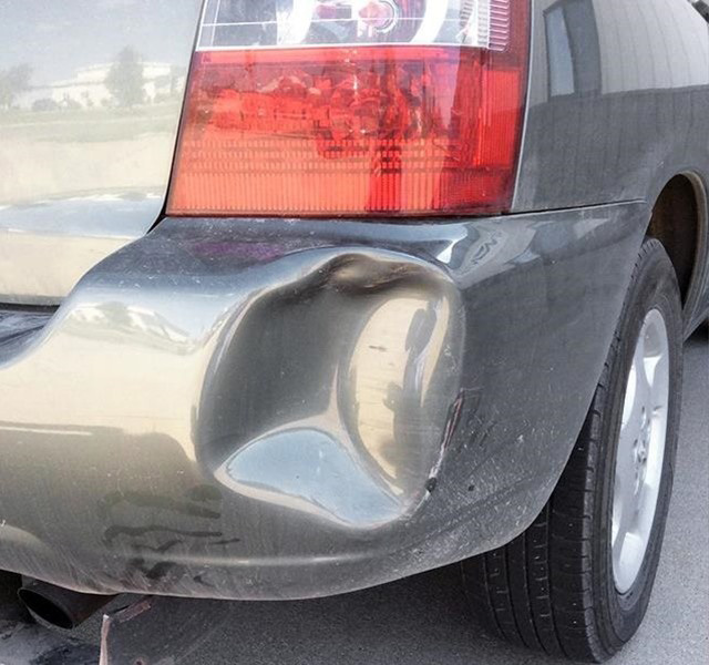 Got Dents Plastic Bumper Fix - Before